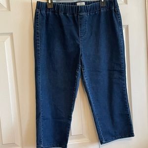Women's petite jean capris